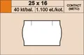 Cenové etikety 25x16 contact červené okrúhle